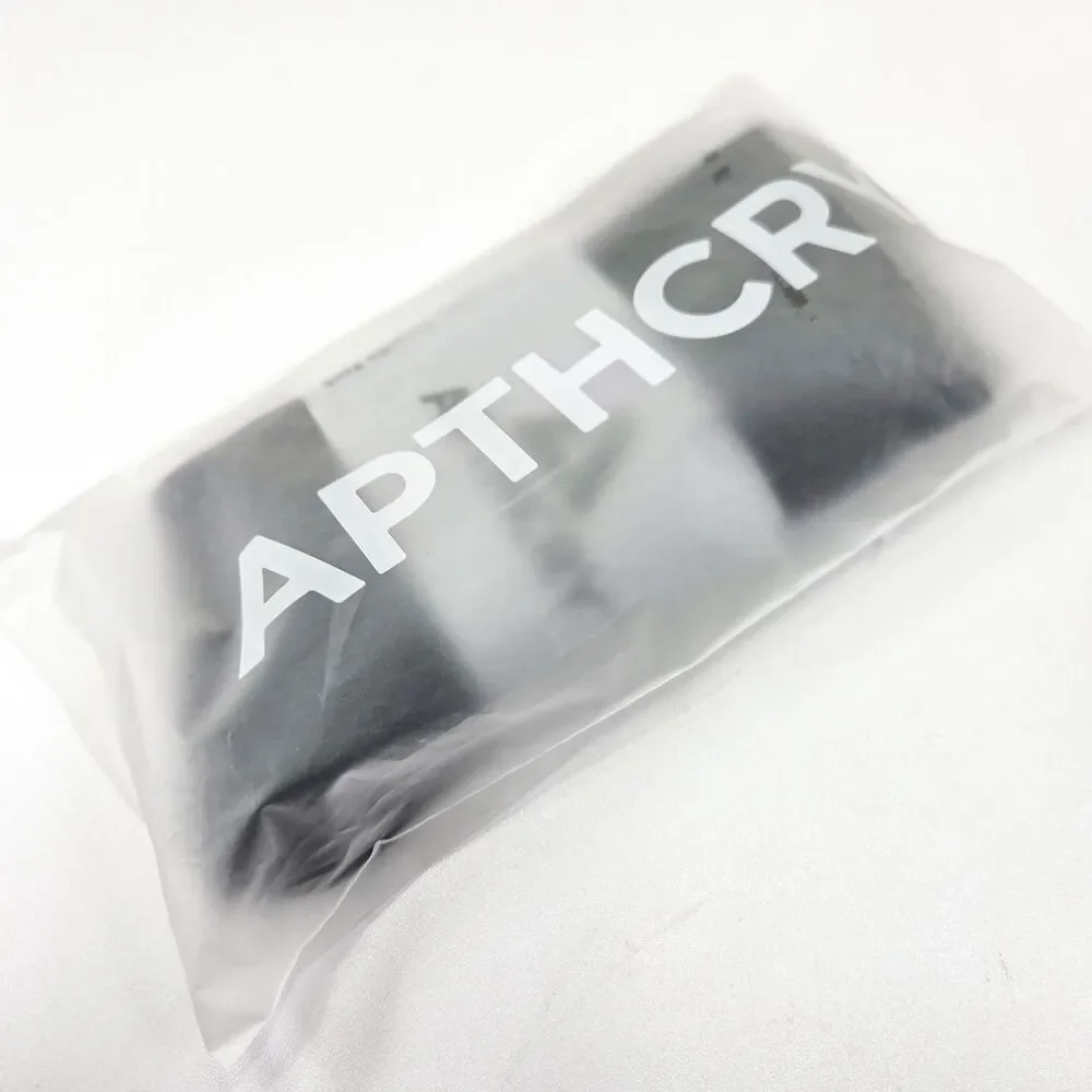 APTHCRY Long Dong Black Crew Socks Eggplant Embroidery One Size New